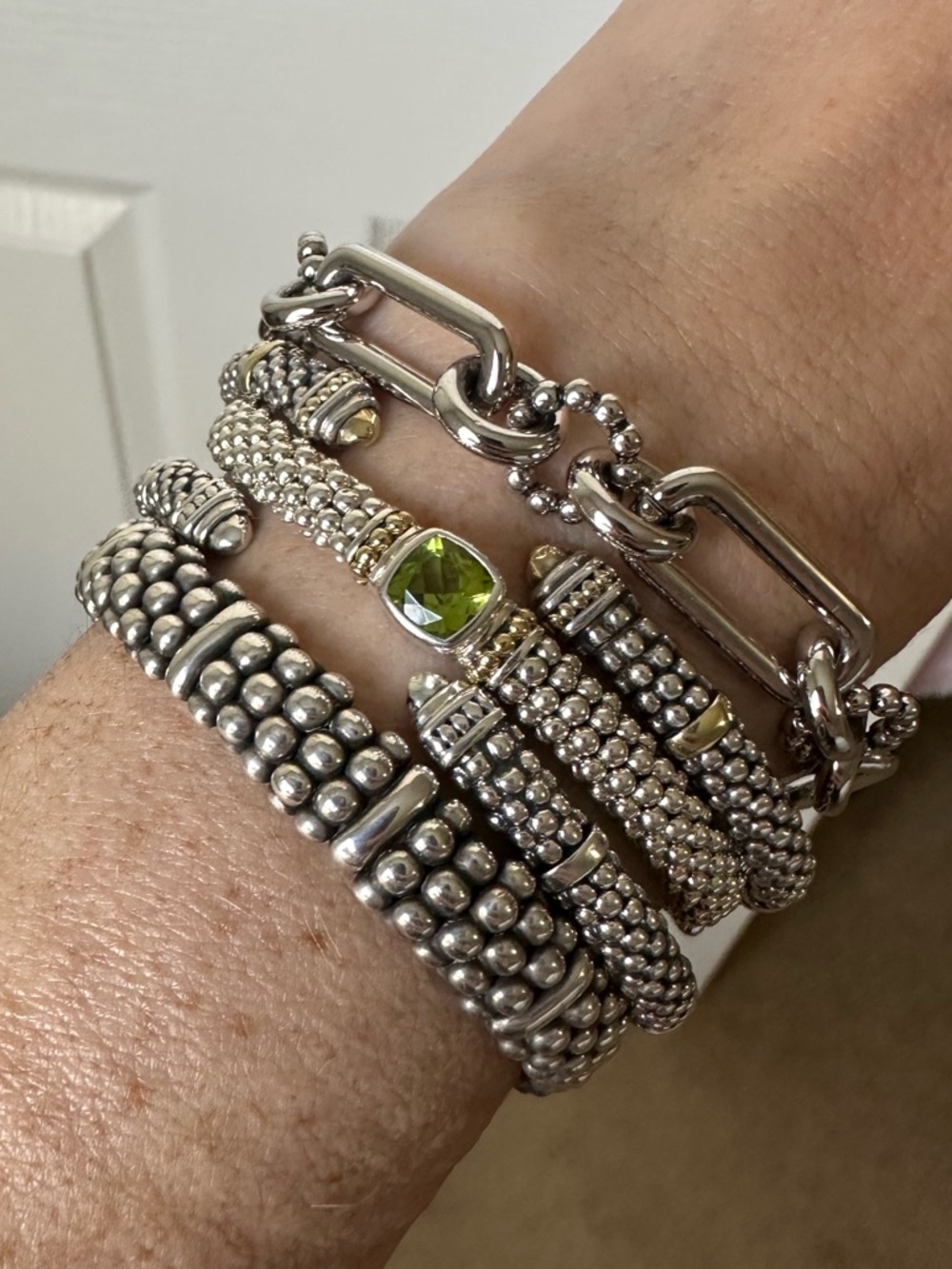 Lagos Rittenhouse Caviar with 14K gold and Peridot Stone Accent